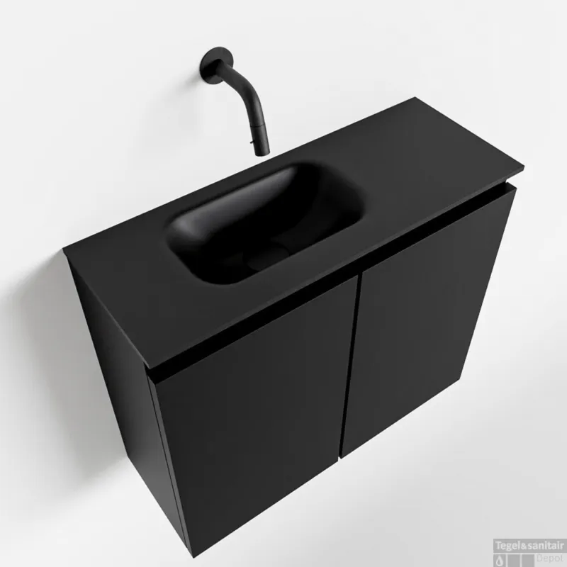 MONDIAZ TURE 60cm toiletmeubel urban. EDEN wastafel urban links geen kraangat Populair
