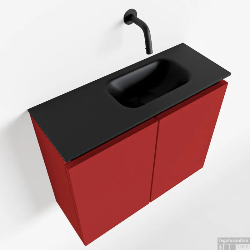 MONDIAZ TURE 60cm toiletmeubel fire. EDEN wastafel urban rechts geen kraangat Bestel Nu