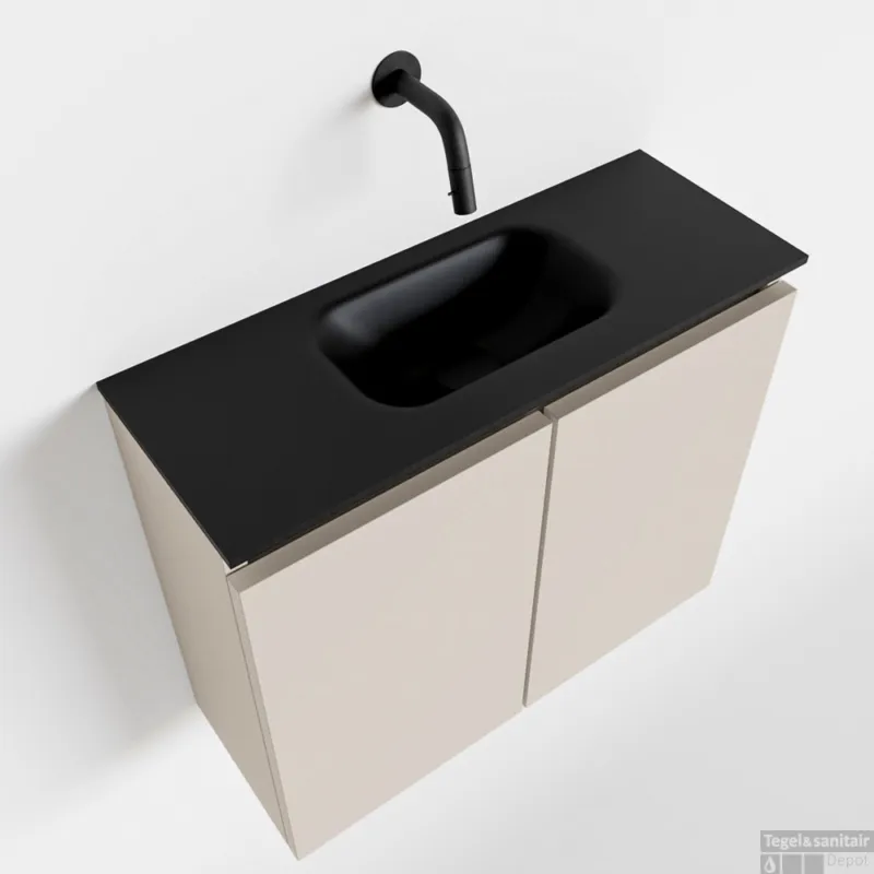 Shop Nu MONDIAZ TURE 60cm toiletmeubel linen. EDEN wastafel urban midden geen kraangat