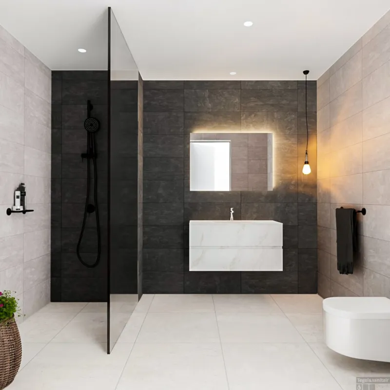 Laatste Versie Badkamermeubel BWS Valencia Carrara Mat 100 cm Solid Surface Wastafel (1 kraangat, 2 lades)