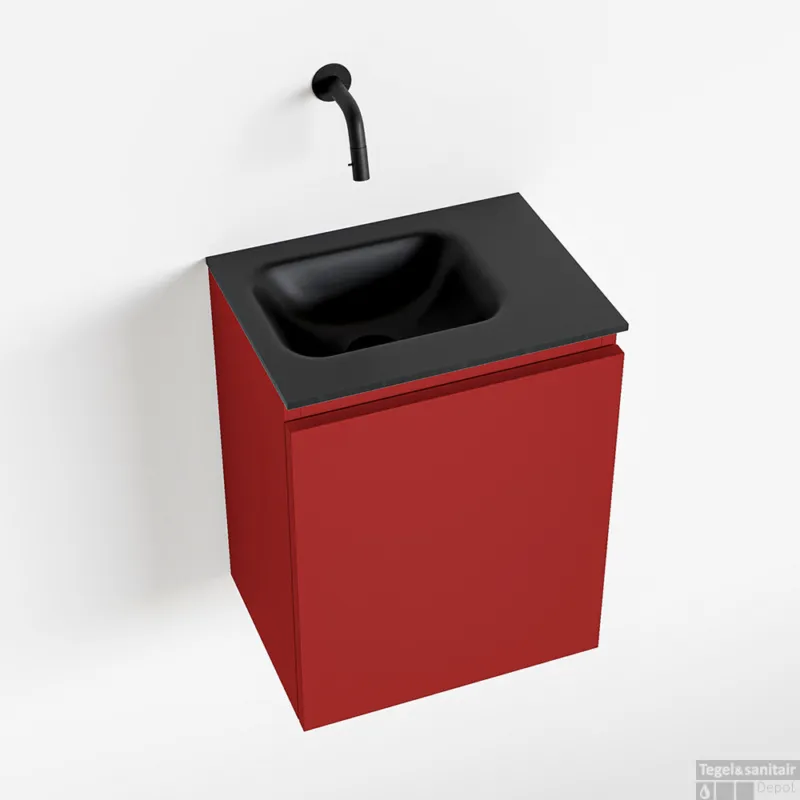 MONDIAZ OLAN 40cm toiletmeubel fire. LEX wastafel urban links geen kraangat Betrouwbaar