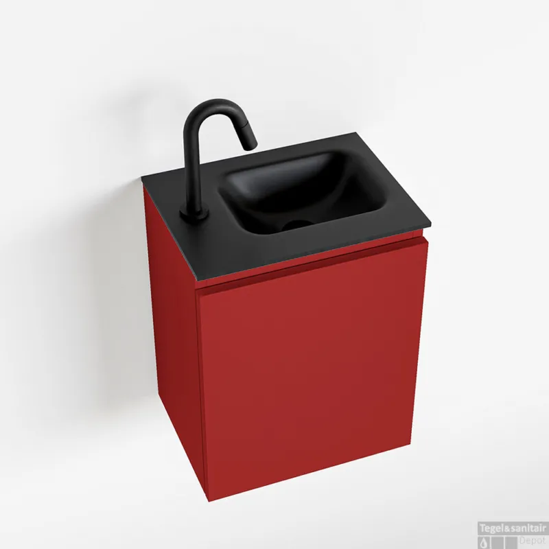 Bestel Nu MONDIAZ OLAN 40cm toiletmeubel fire. LEX wastafel urban rechts 1 kraangat