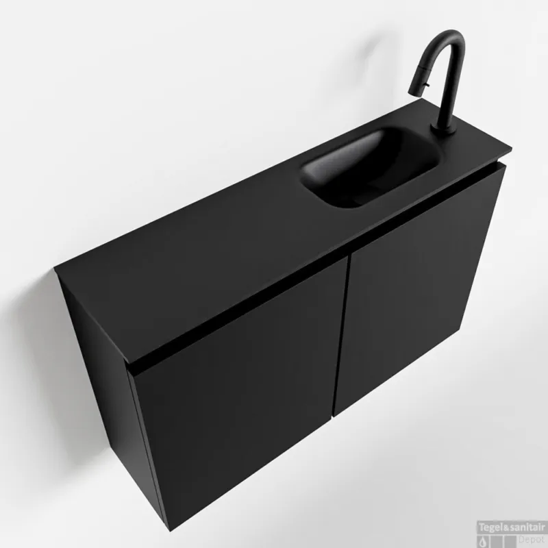 MONDIAZ TURE 80cm toiletmeubel urban. EDEN wastafel urban rechts 1 kraangat Goedkoop