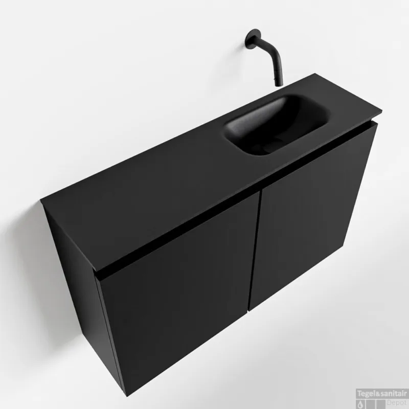 MONDIAZ TURE 80cm toiletmeubel urban. EDEN wastafel urban rechts geen kraangat Koop Vandaag