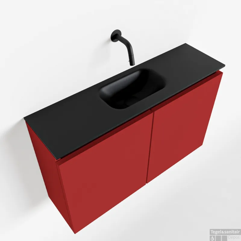 MONDIAZ TURE 80cm toiletmeubel fire. EDEN wastafel urban midden geen kraangat Bestel Nu