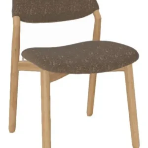 Mobitec Knut C0110 eetkamerstoel - beuken onderstel-Boucle Taupe Populair
