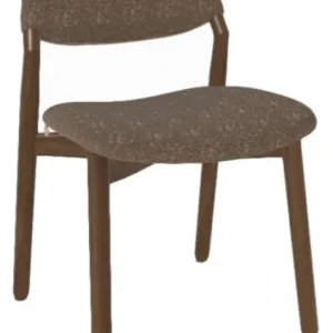 Superprijs Mobitec Knut C0110 eetkamerstoel - noten onderstel-Boucle Taupe