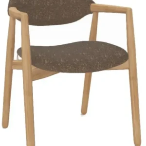 Uitverkoop Mobitec Knut C0214 eetkamerstoel - beuken onderstel-Boucle Taupe