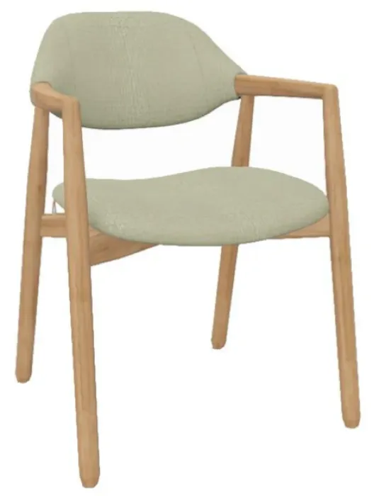 Weekendaanbieding Mobitec Knut C0214 eetkamerstoel - beuken onderstel-Samba Linden