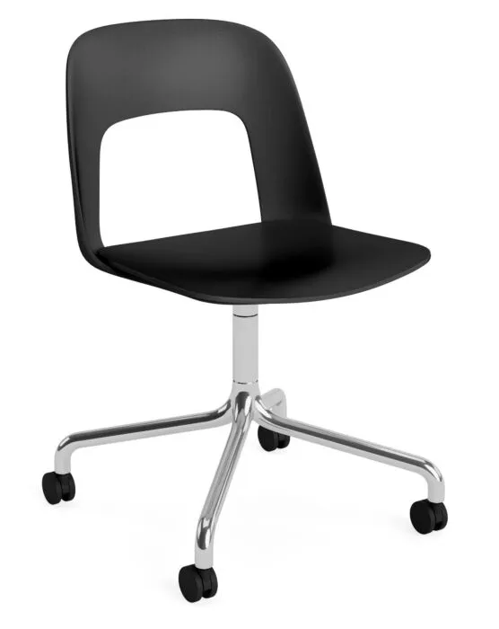 Veilige Betaling HAY Layout 161 stoel - aluminium onderstel-Black - Steelcut Trio 195