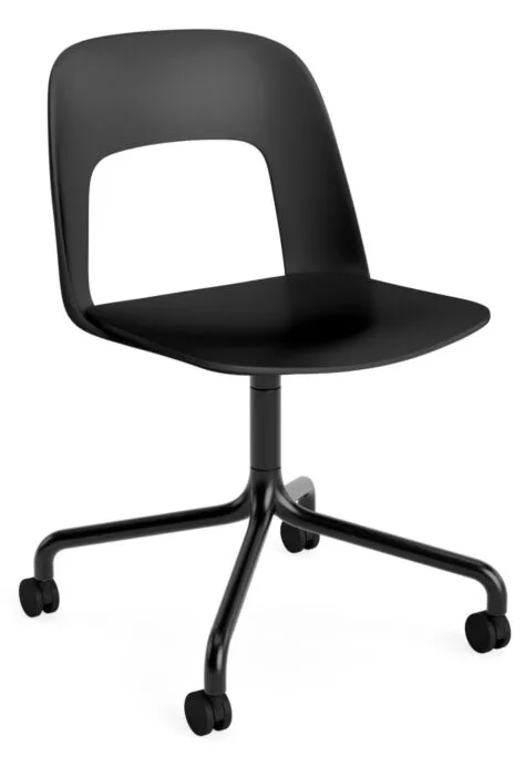 Laatste Kans HAY Layout 161 stoel - zwart onderstel-Black - Steelcut Trio 195