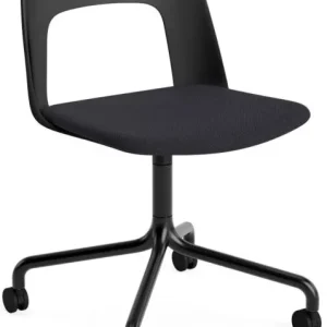Express Levering HAY Layout 163 stoel - zwart onderstel-Black - Steelcut Trio 195