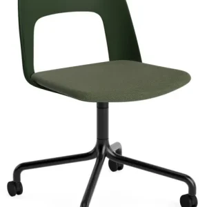 HAY Layout 163 stoel - zwart onderstel-Bottle Green - Mode 072 Populair