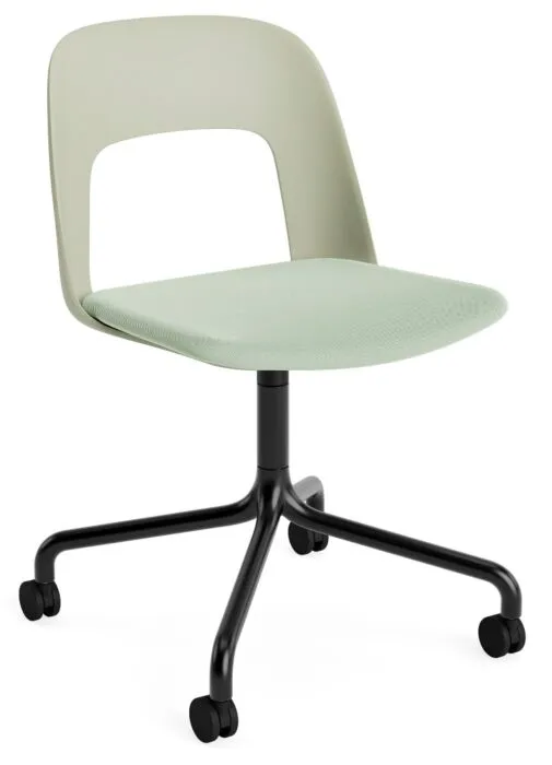Alleen Vandaag HAY Layout 163 stoel - zwart onderstel-Pastel Green - Relate 921