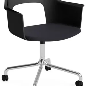 HAY Layout 263 stoel - aluminium onderstel-Black - Steelcut Trio 195 Must-Have