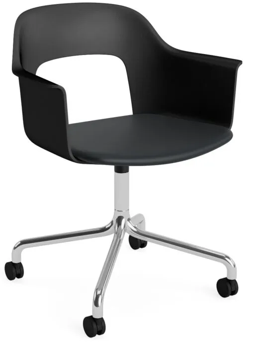 HAY Layout 263 stoel - aluminium onderstel-Black - Grano Black Lage Kosten