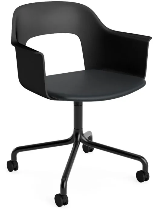 HAY Layout 263 stoel - zwart onderstel-Black - Grano Black Gecertificeerd