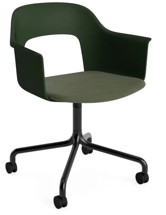HAY Layout 263 stoel - zwart onderstel-Bottle Green - Mode 072 Gereduceerde Prijs