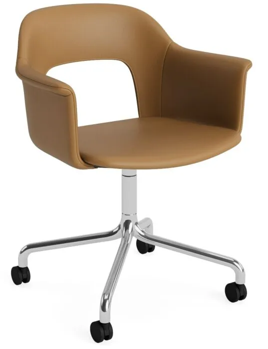 Aanbieding HAY Layout 264 stoel - aluminium onderstel-Grano - Cognac