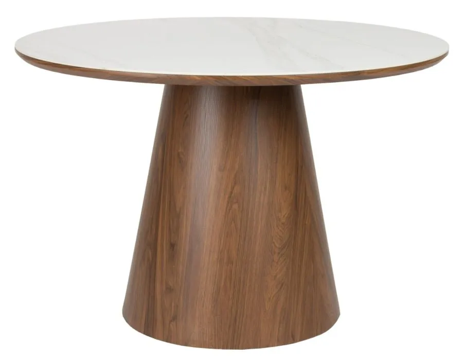 vanHarte Almira eettafel - rond-Walnut Koopje