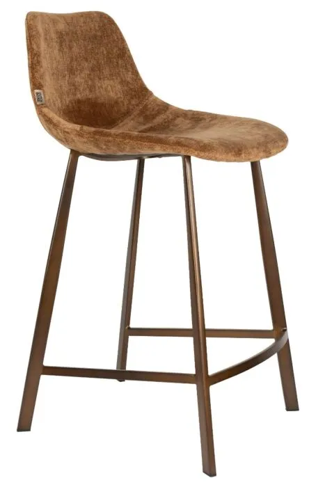 Dutchbone Franky barkruk - zithoogte 65 cm-Cognac Rechtstreeks Van De Fabrikant