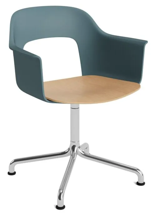 Seizoensaanbieding HAY Layout 252 stoel - aluminium onderstel-Ocean - Mode 045