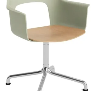 HAY Layout 252 stoel - aluminium onderstel-Pastel Green - Relate 921 Populair