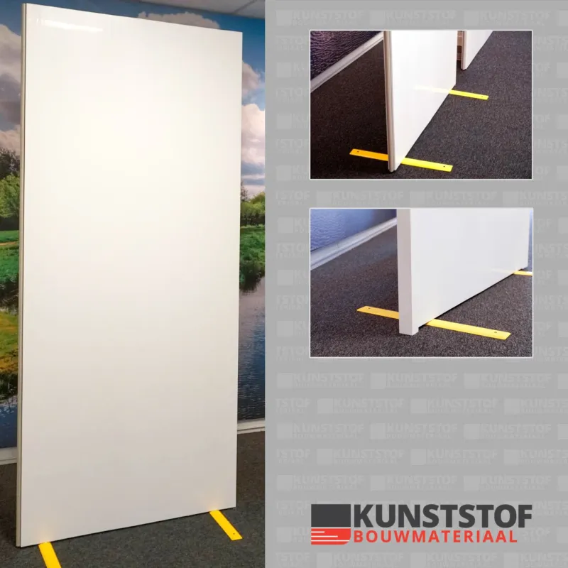 Kunststof scheidingswand wit - 100x200cm Flitsaanbieding