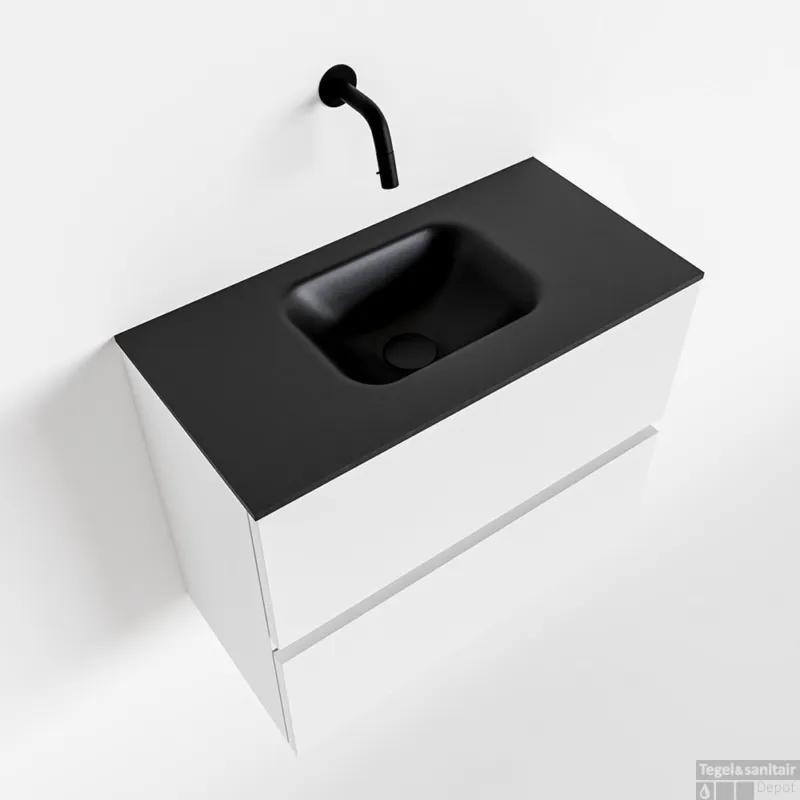 MONDIAZ ADA 60cm toiletmeubel talc. LEX wastafel urban midden zonder kraangat Alleen Vandaag