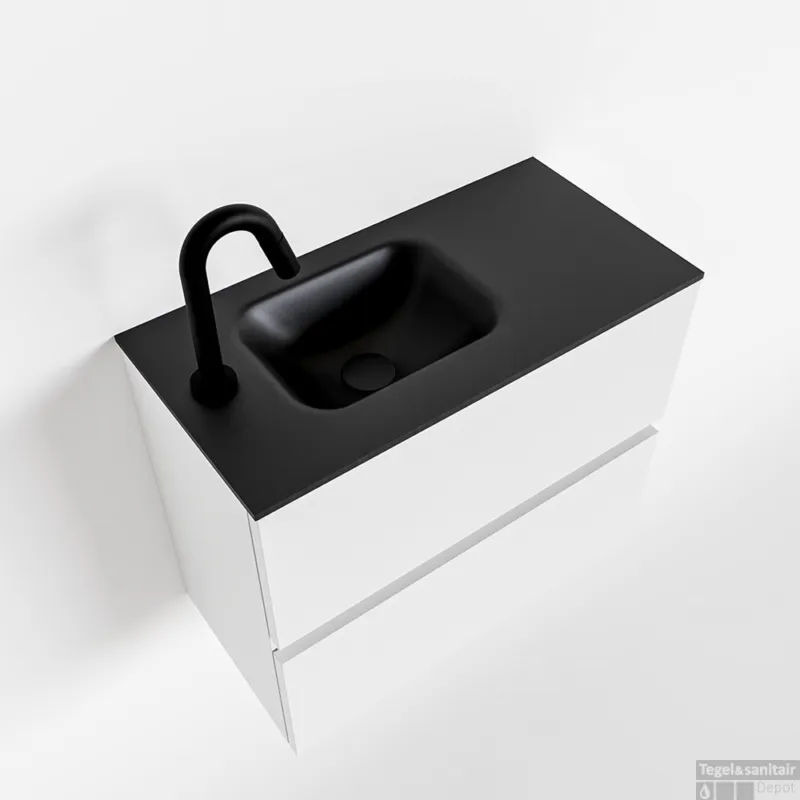 MONDIAZ ADA 60cm toiletmeubel talc. LEX wastafel urban links 1 kraangat Bestseller