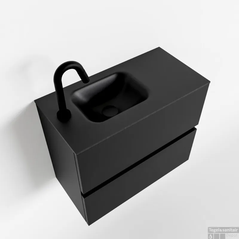 Finale Uitverkoop MONDIAZ ADA 60cm toiletmeubel urban. LEX wastafel urban links 1 kraangat