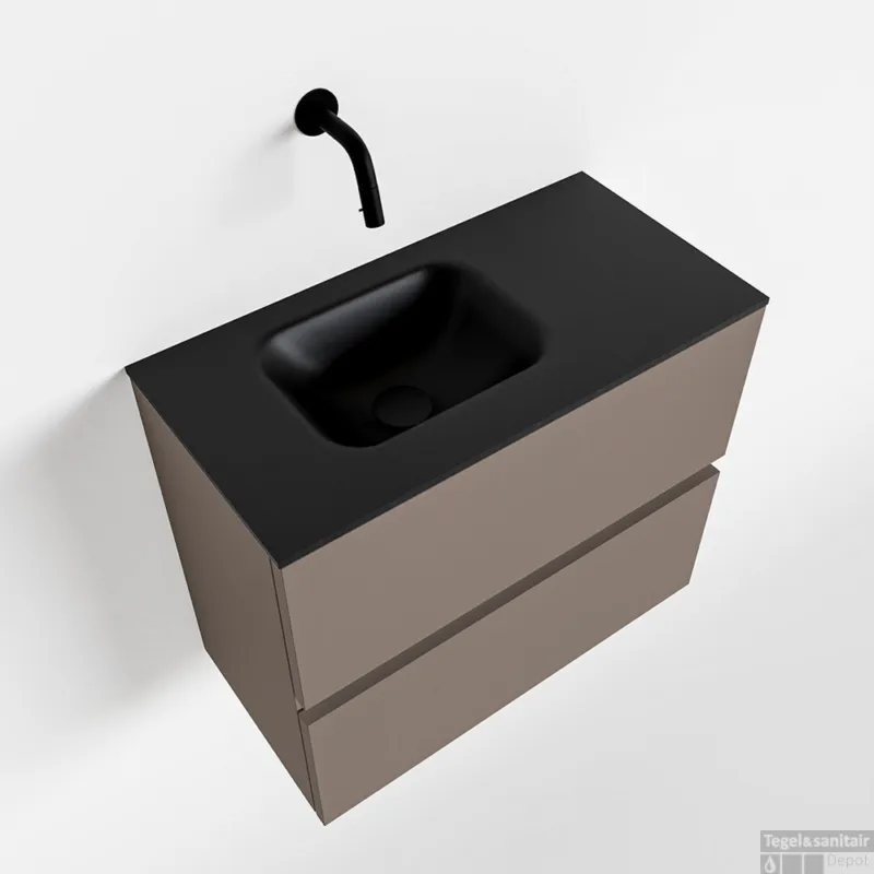 MONDIAZ ADA 60cm toiletmeubel smoke. LEX wastafel urban links zonder kraangat Beperkte Voorraad