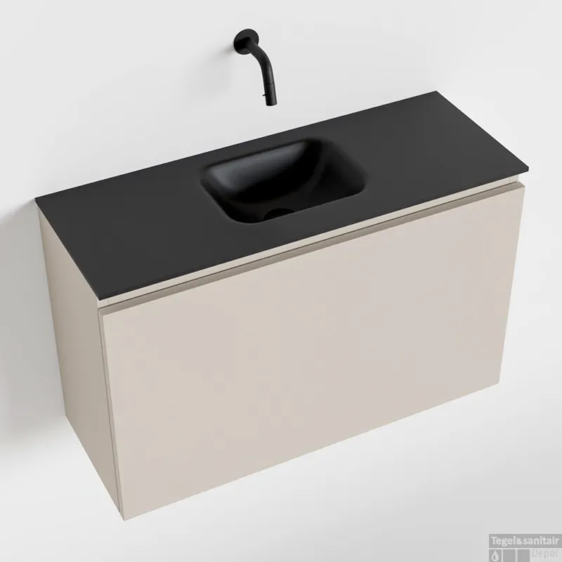 MONDIAZ OLAN 80cm toiletmeubel linen. LEX wastafel urban midden geen kraangat Fabrieksprijs