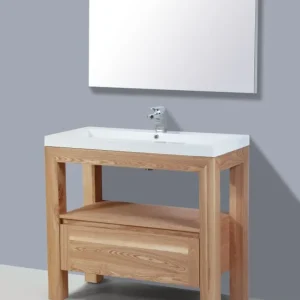 Badkamermeubelset Sanilux Trend Robusta 100x47x85 cm 1 Kraangat Massief Eikenhout Exclusieve Aanbieding