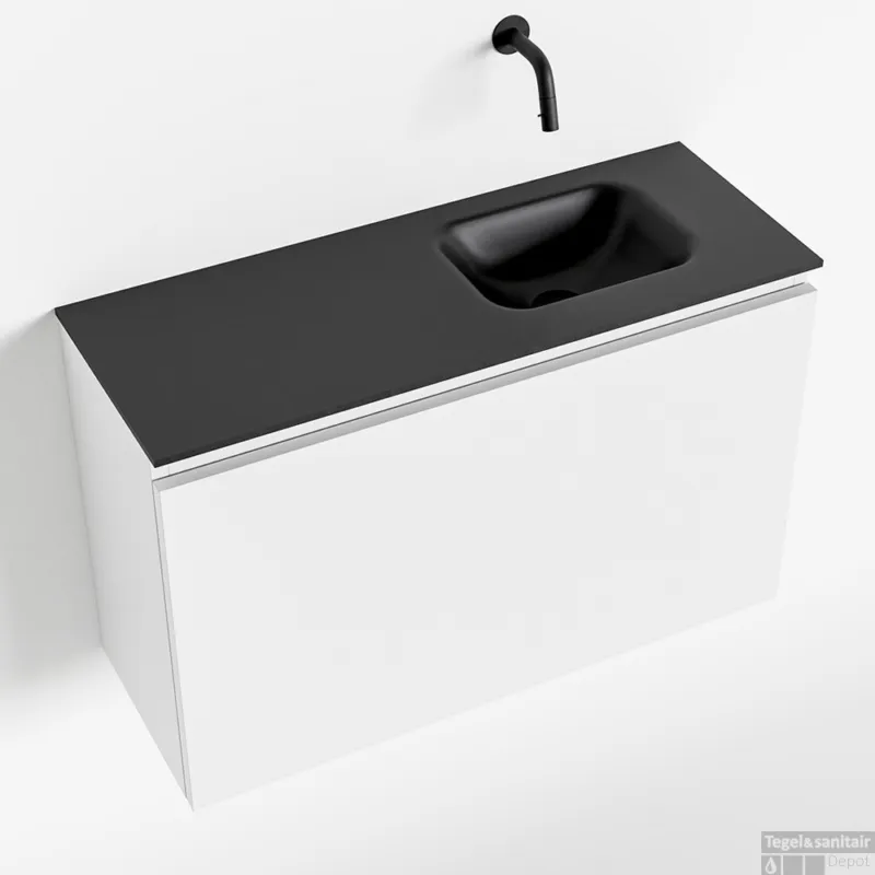 Betrouwbaar MONDIAZ OLAN 80cm toiletmeubel talc. LEX wastafel urban rechts geen kraangat