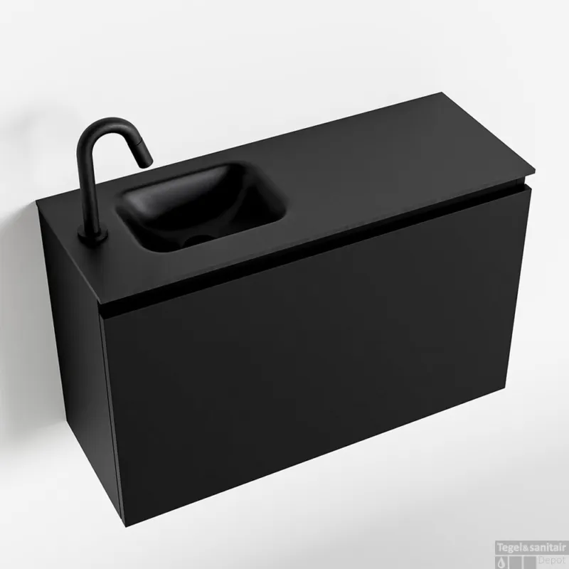 Betrouwbaar MONDIAZ OLAN 80cm toiletmeubel urban. LEX wastafel urban links 1 kraangat