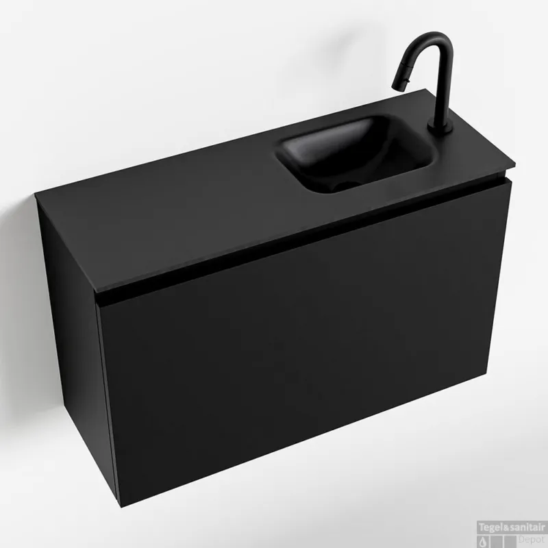 Bestseller MONDIAZ OLAN 80cm toiletmeubel urban. LEX wastafel urban rechts 1 kraangat