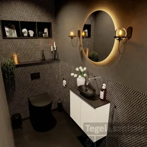 Nieuw MONDIAZ FOWY toiletmeubel 60cm kleur talc. Waskom positie midden kleur urban urban. Zonder kraangat