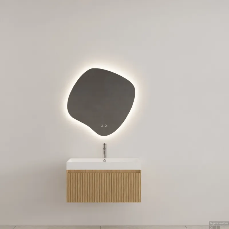 Badkamermeubel Gliss Design Timotheus 80 cm Castle Brown (Keuze Wastafel) Laatste Versie