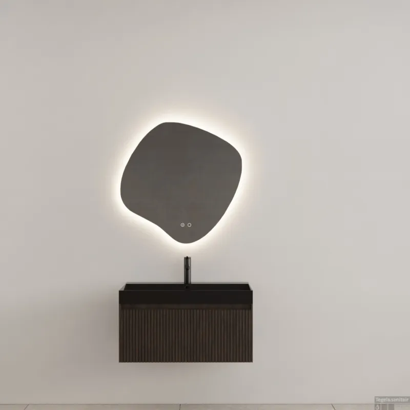 Badkamermeubel Gliss Design Timotheus 80 cm Charcoal (Keuze Wastafel) Uitverkoop