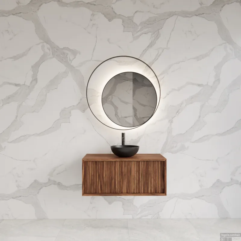 Onderkast Gliss Design Heronimus 60x45x35 cm Met Topplaat Walnut Merkproduct