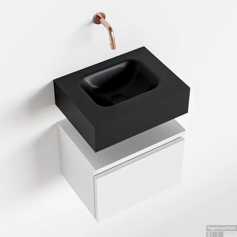 Express Levering MONDIAZ ANDOR 40cm toiletmeubel talc. LEX 40cm wastafel urban links 1 kraangat