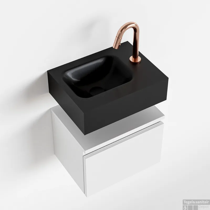 MONDIAZ ANDOR 40cm toiletmeubel talc. LEX 40cm wastafel urban links geen kraangat Betaalbaar