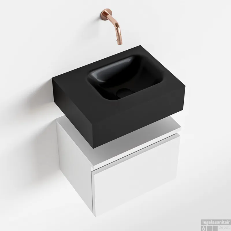 Must-Have MONDIAZ ANDOR 40cm toiletmeubel talc. LEX 40cm wastafel urban midden geen kraangat