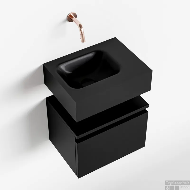 MONDIAZ ANDOR 40cm toiletmeubel urban. LEX 40cm wastafel urban links geen kraangat Koopje
