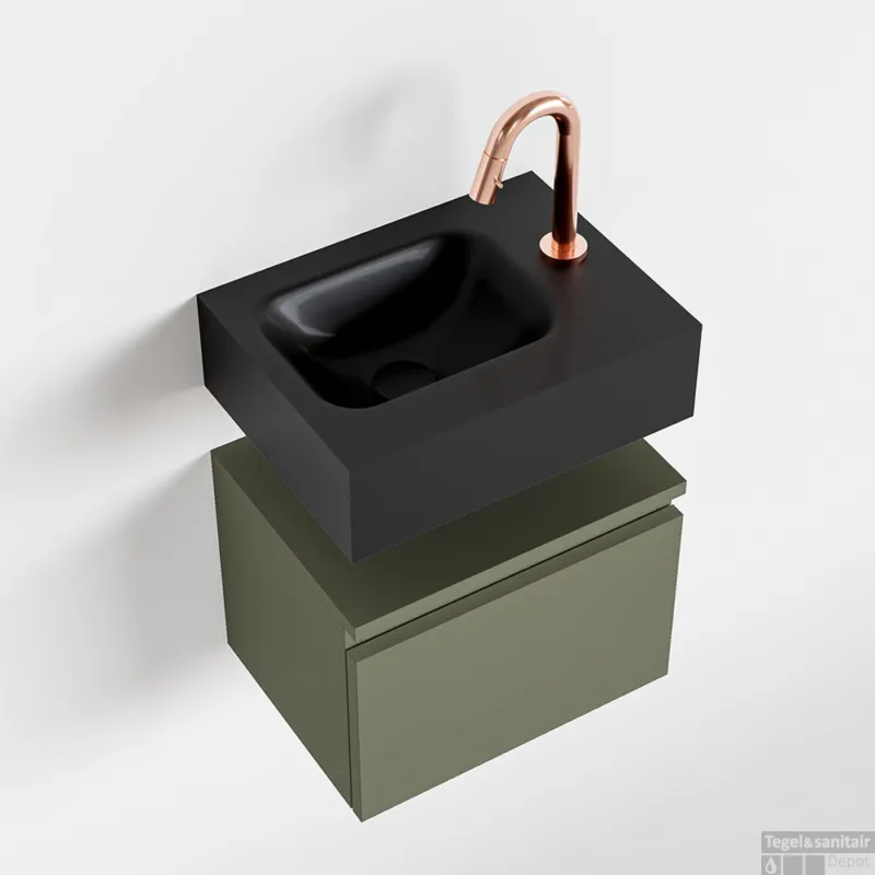 MONDIAZ ANDOR 40cm toiletmeubel army. LEX 40cm wastafel urban links 1 kraangat Koop Vandaag