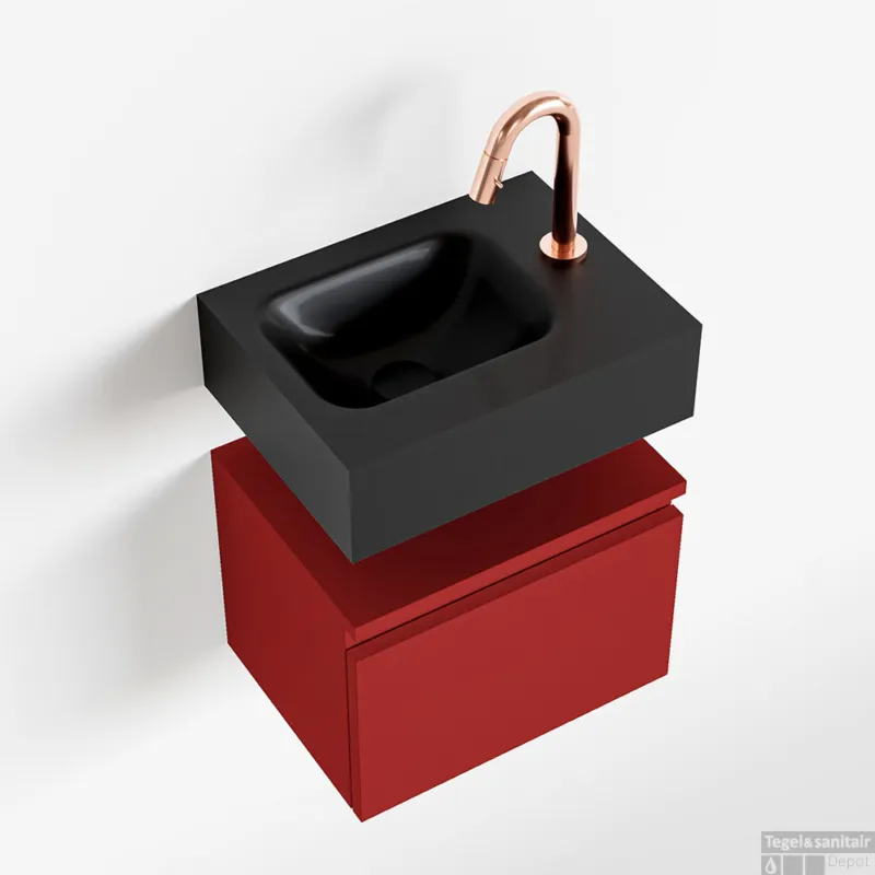 MONDIAZ ANDOR 40cm toiletmeubel fire. LEX 40cm wastafel urban links 1 kraangat Shop Nu