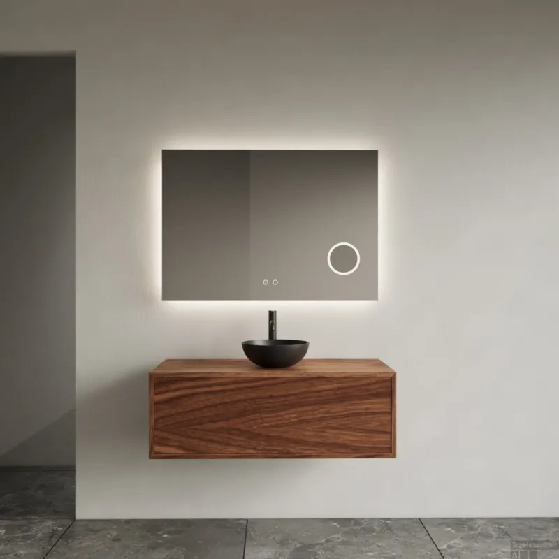 Onderkast Gliss Design Joa Walnut 90 CM Incl. Topplaat Speciale Aanbieding