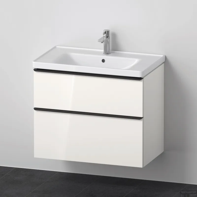 Hoge Kwaliteit Badkamermeubelset Duravit D-Neo Wastafel Keramiek 80x48x62.5 cm Hoogglans Wit