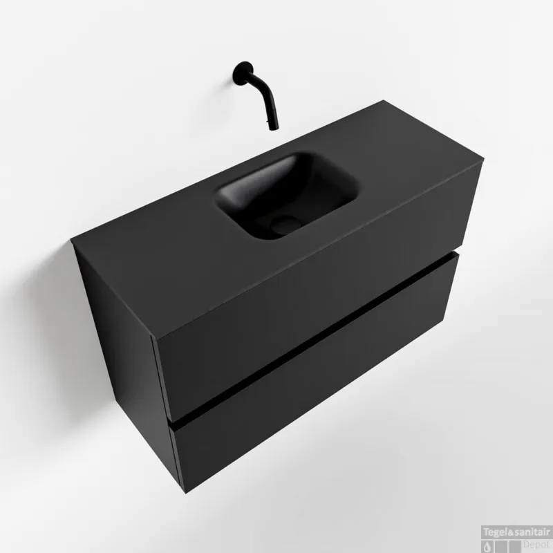 Betaalbaar MONDIAZ ADA 80cm toiletmeubel urban. LEX wastafel urban midden zonder kraangat